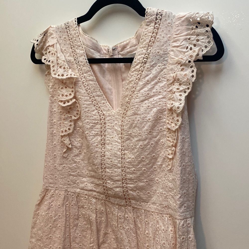 Delicate eyelet pink dress
